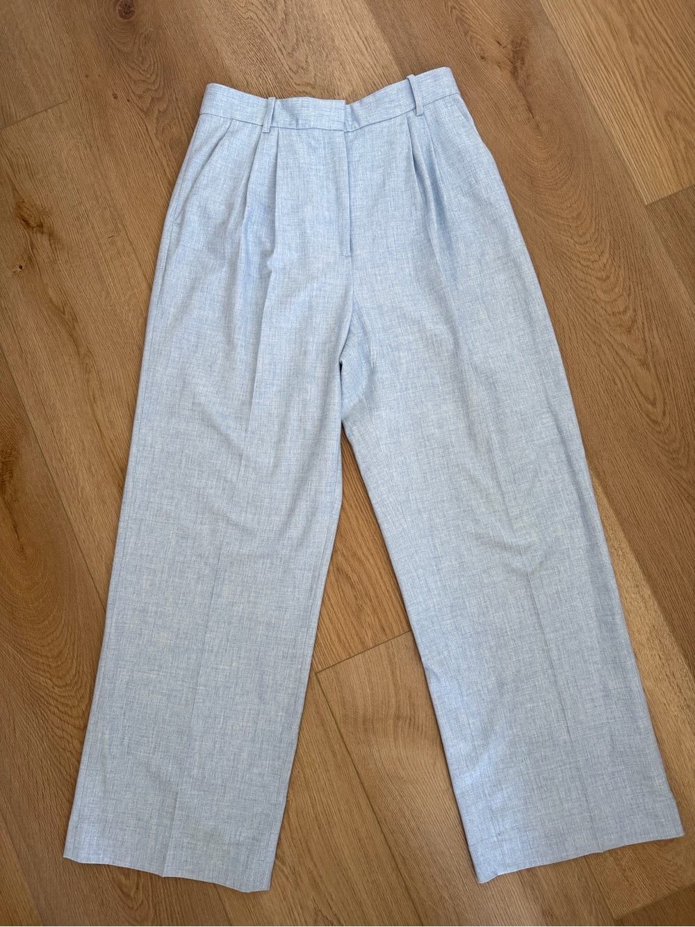 Abercrombie & Fitch Light Blue Pleated Dress Trousers (Sloan)